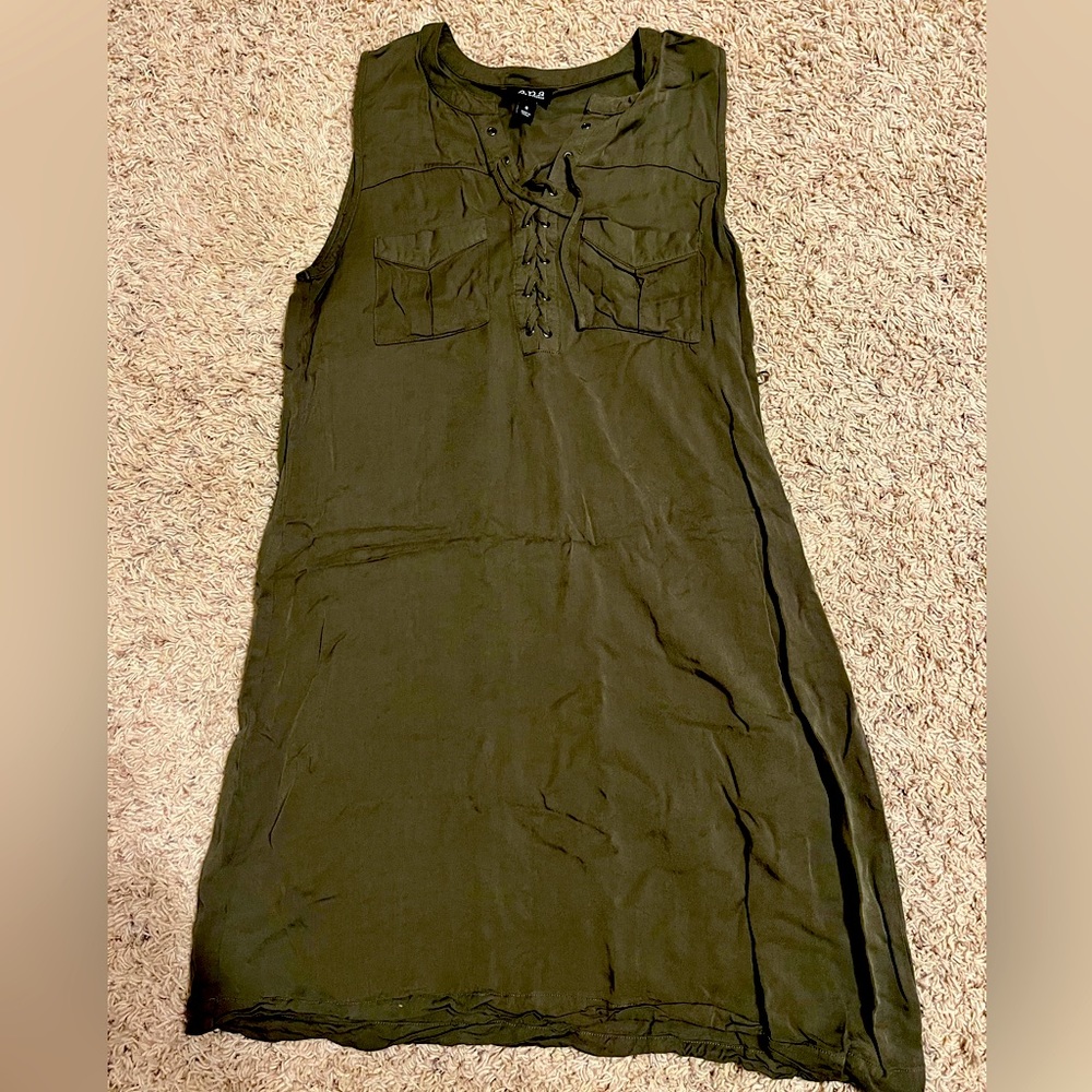 Green T-shirt style dress